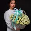 101 роза в корзине